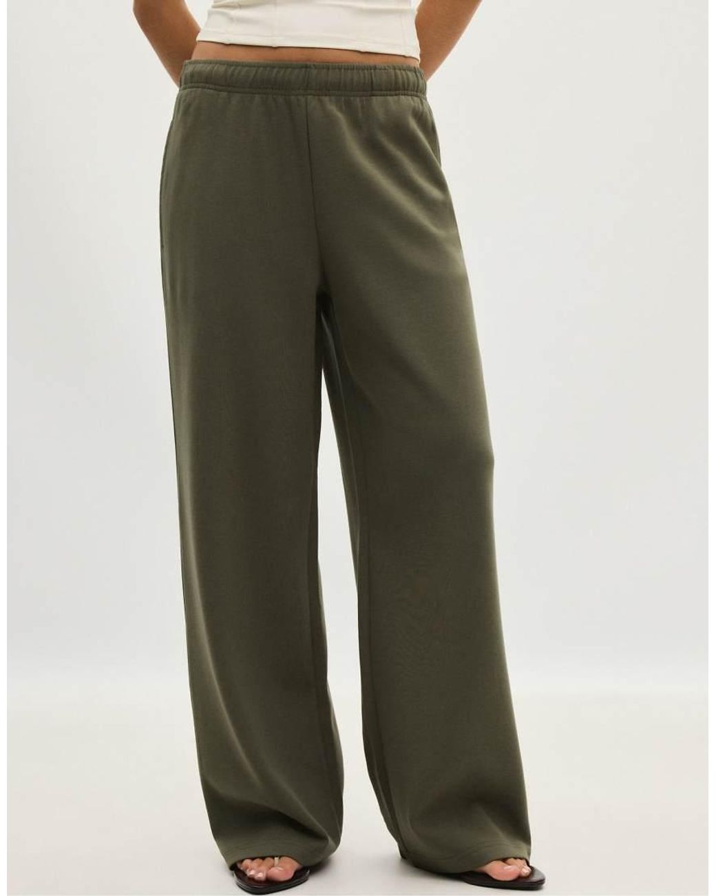 Stradivarius Green Wide-leg jogger Trousers