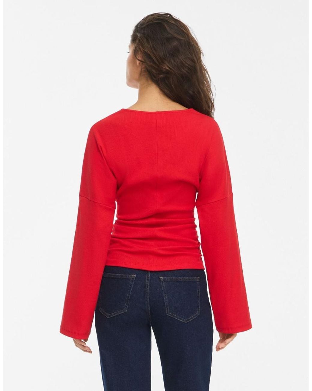 Noisy May Red Long Sleeved Top