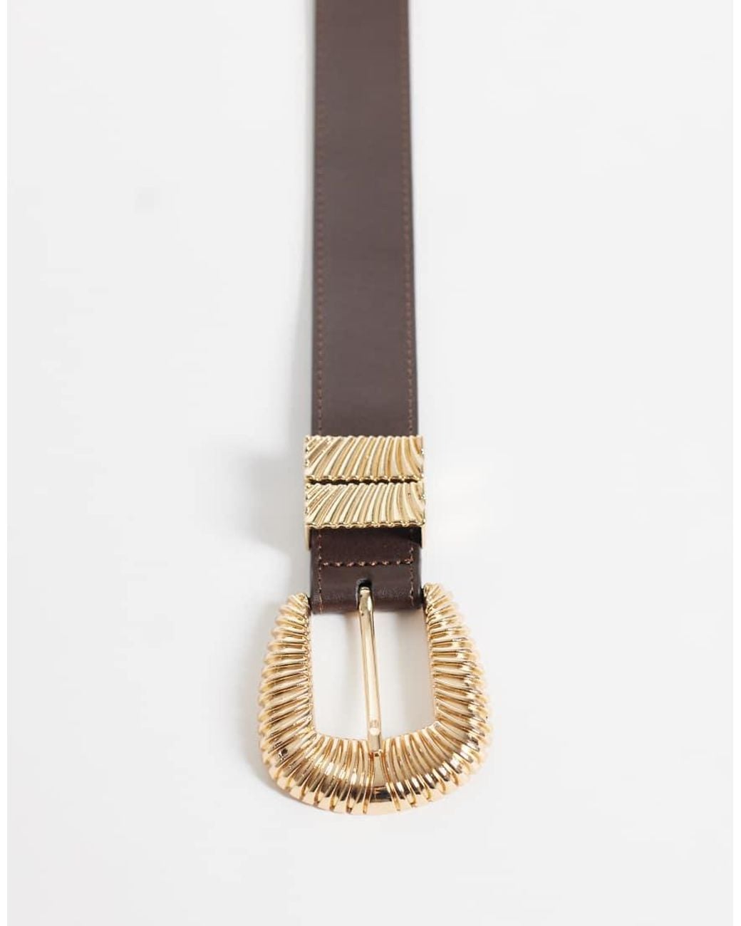 ASOS White Textured Multi Keeper Belt