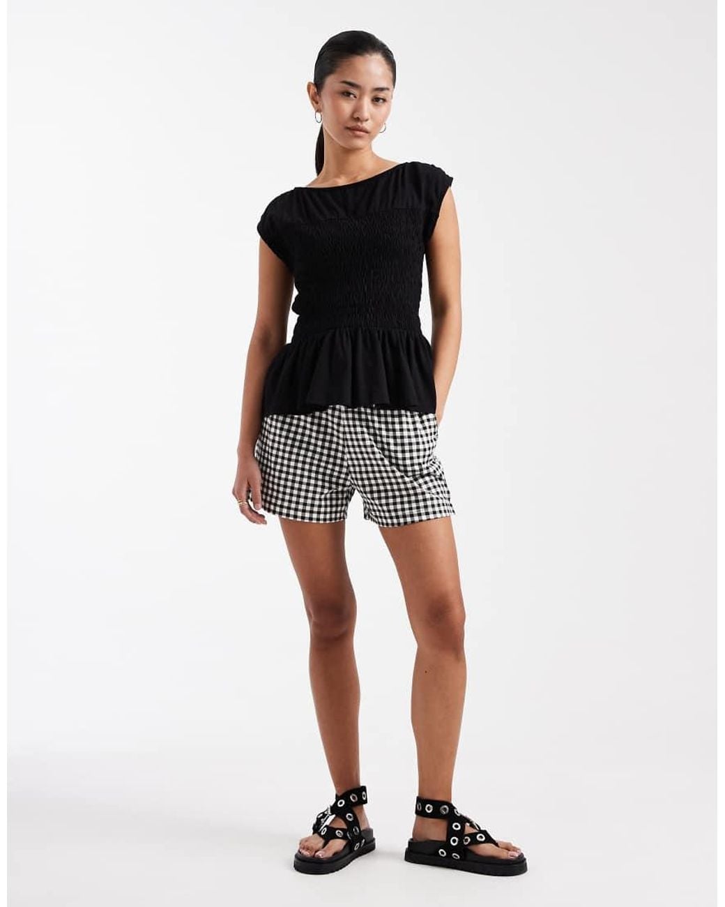 Threadbare Black Jersey Pull On Shorts With Drawstring