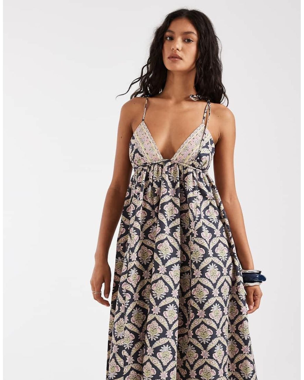 Free People White Sorrento Boho Maxi Dress