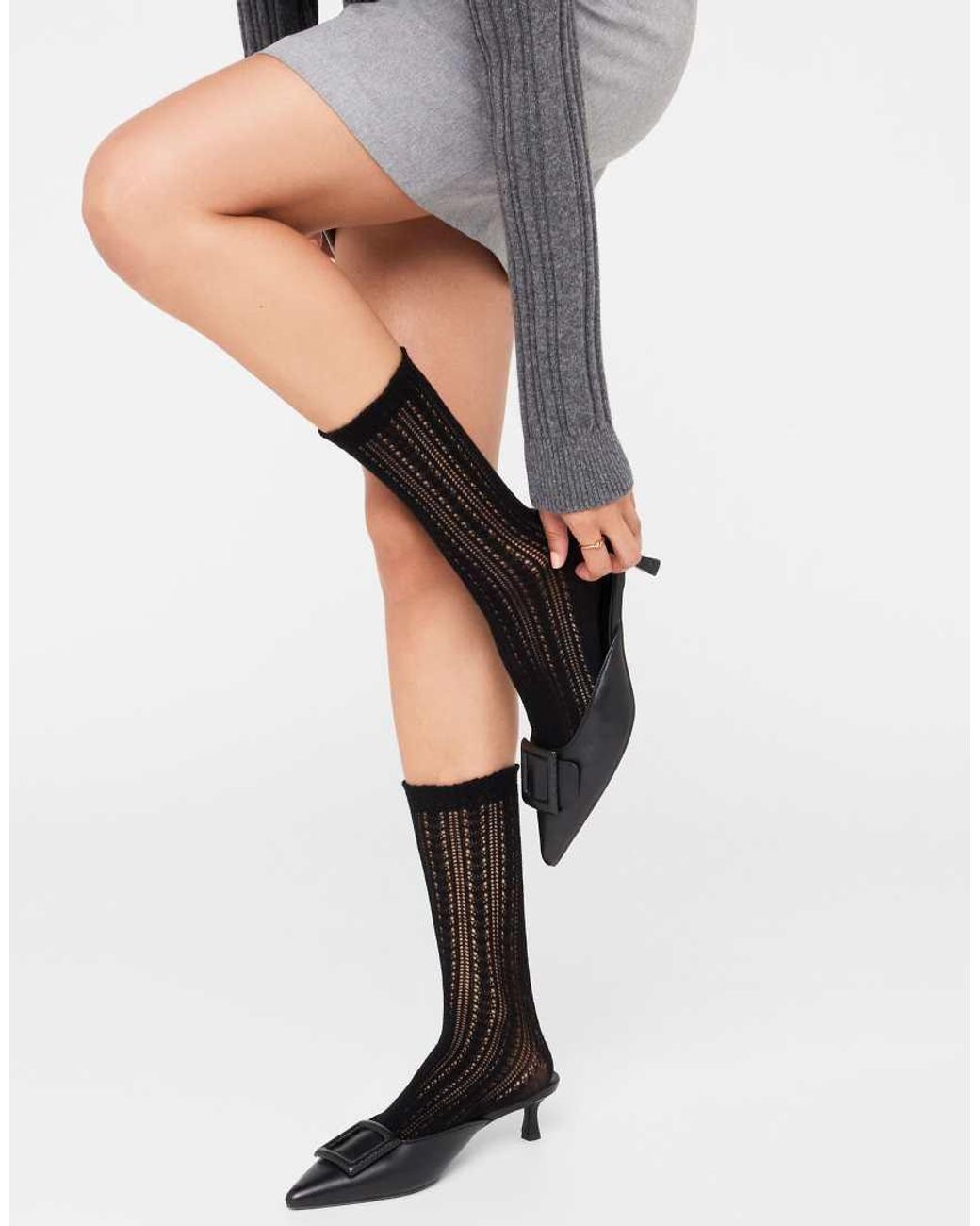 Calzedonia Black Openwork Socks
