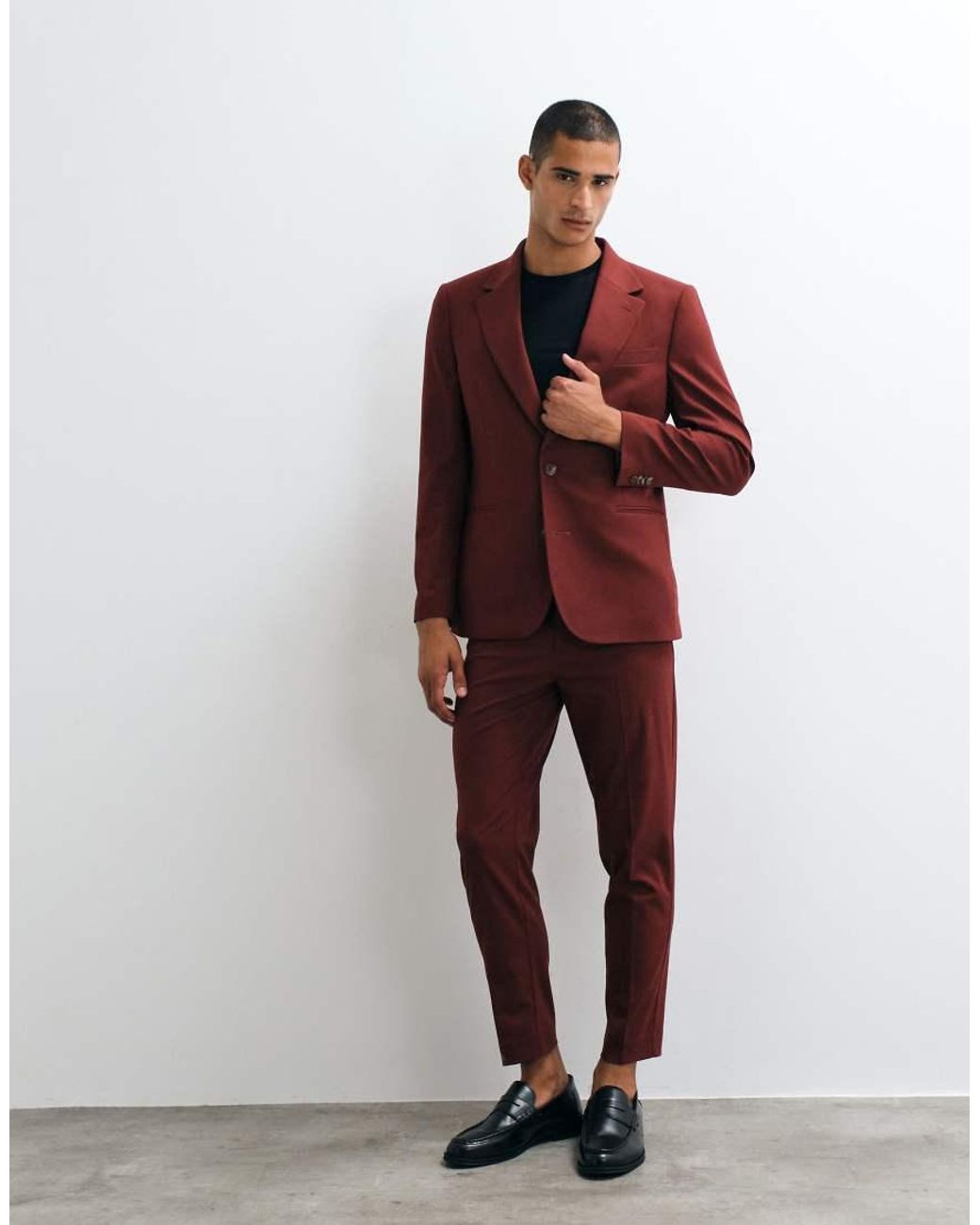 ASOS Red Slim Suit Blazer for men