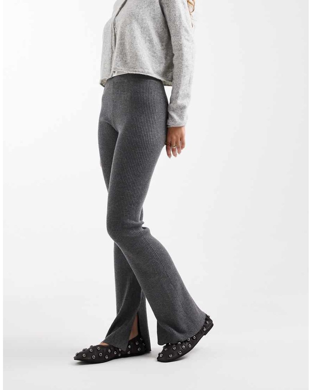 Mango White Teen Flared leggings