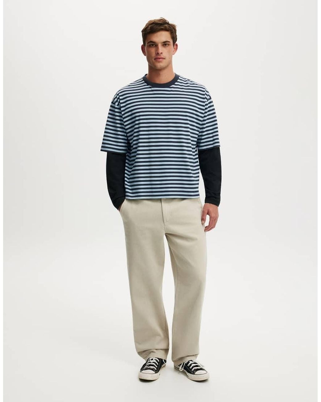 Cotton On Natural Baggy Worker Pant for men
