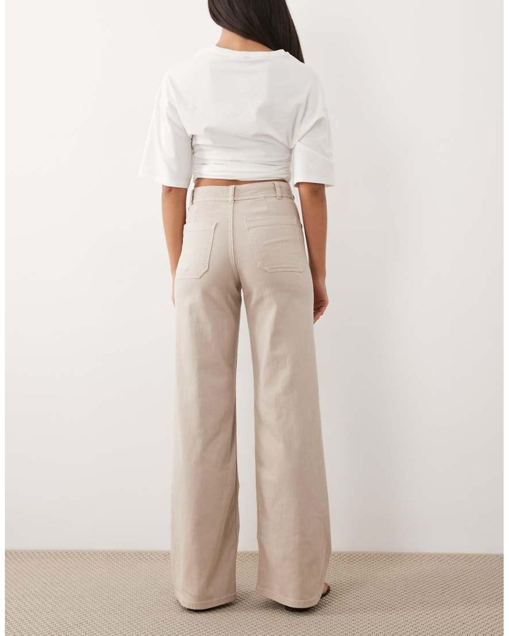 Jdy Natural Iris High Waisted Wide Leg Jeans