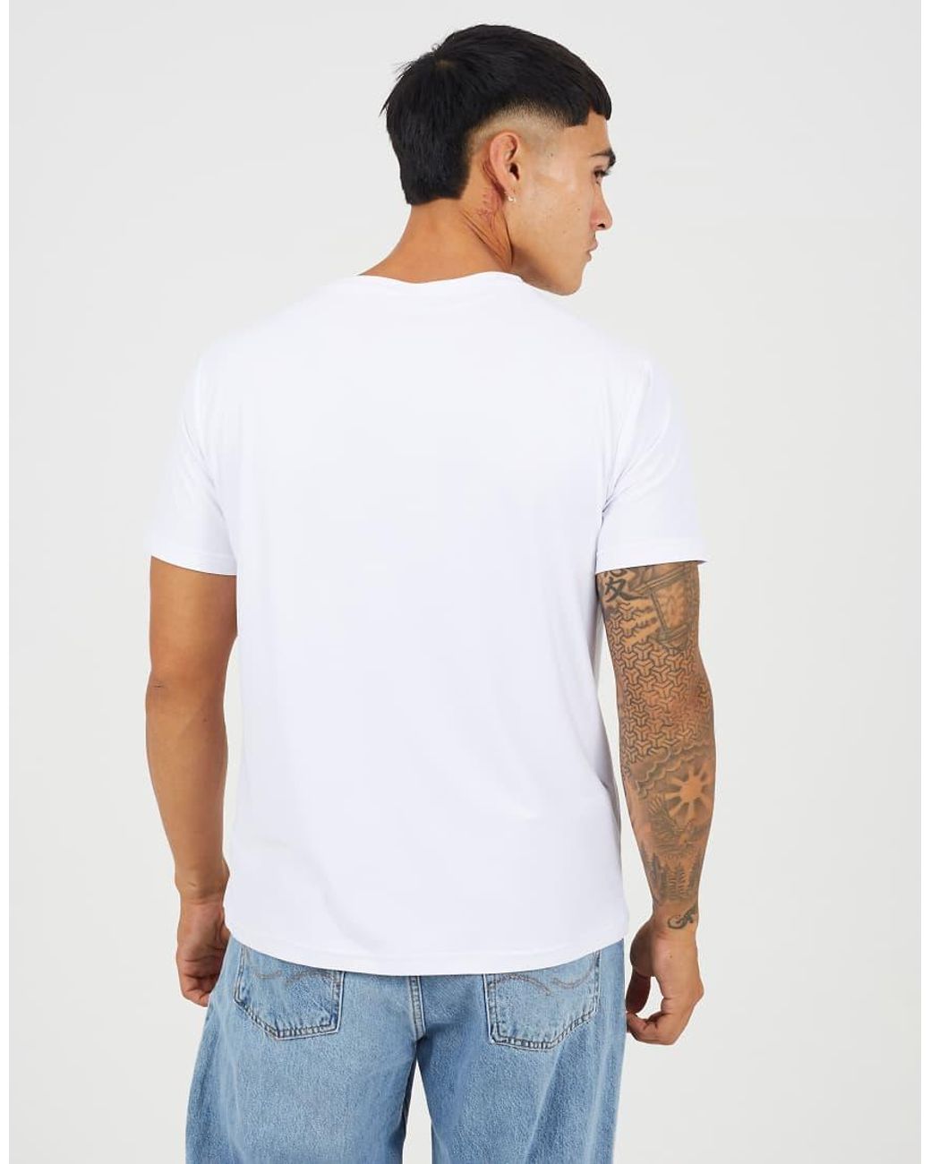 Brave Soul White Classic Crew Neck T-Shirt for men