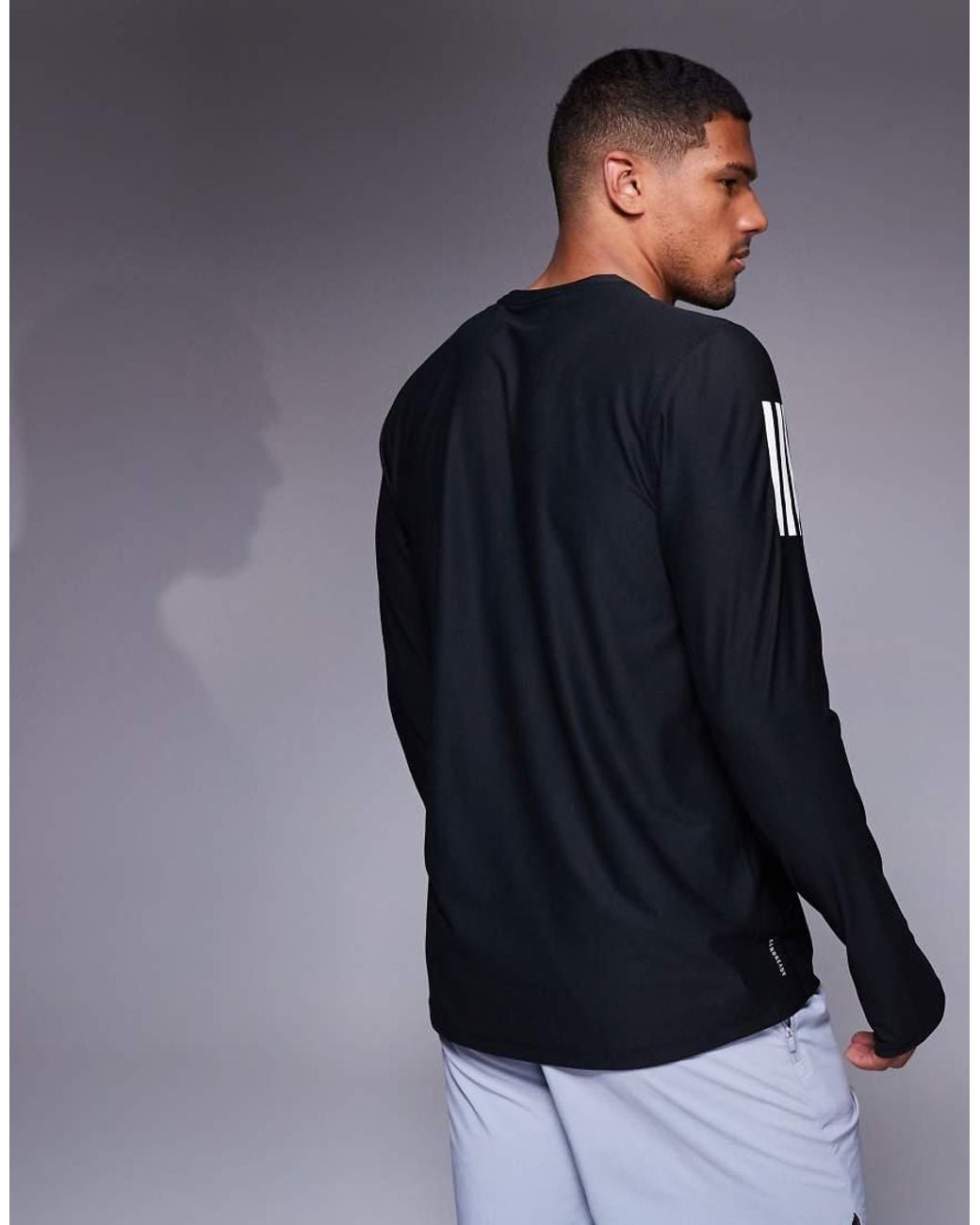 Adidas Originals Black Adidas Running Own The Run Base Long Sleeve Top for men
