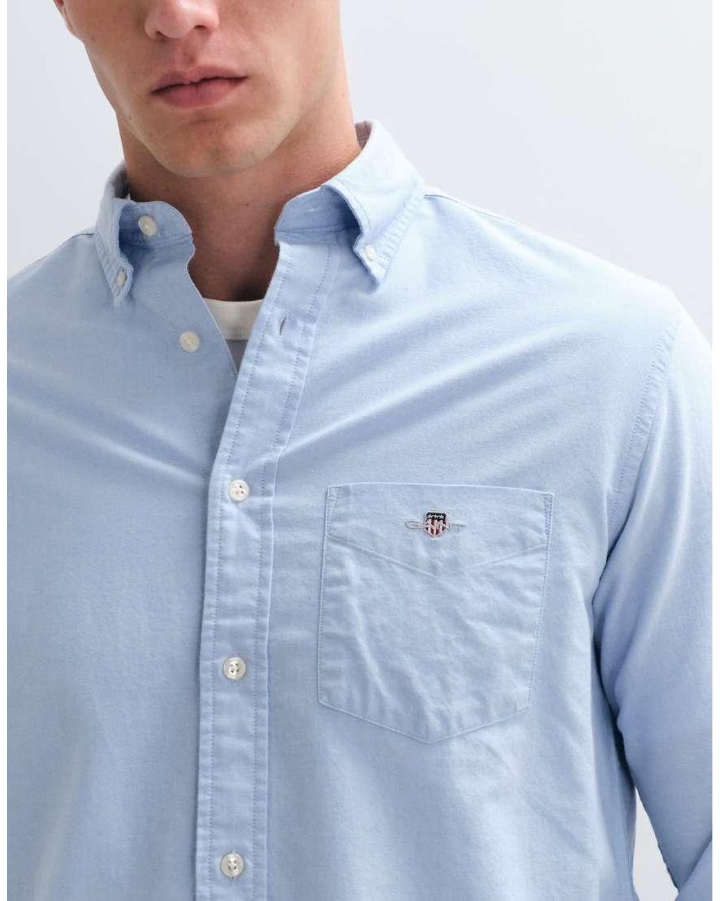 Gant Blue Regular Fit Classic Oxford Shirt for men