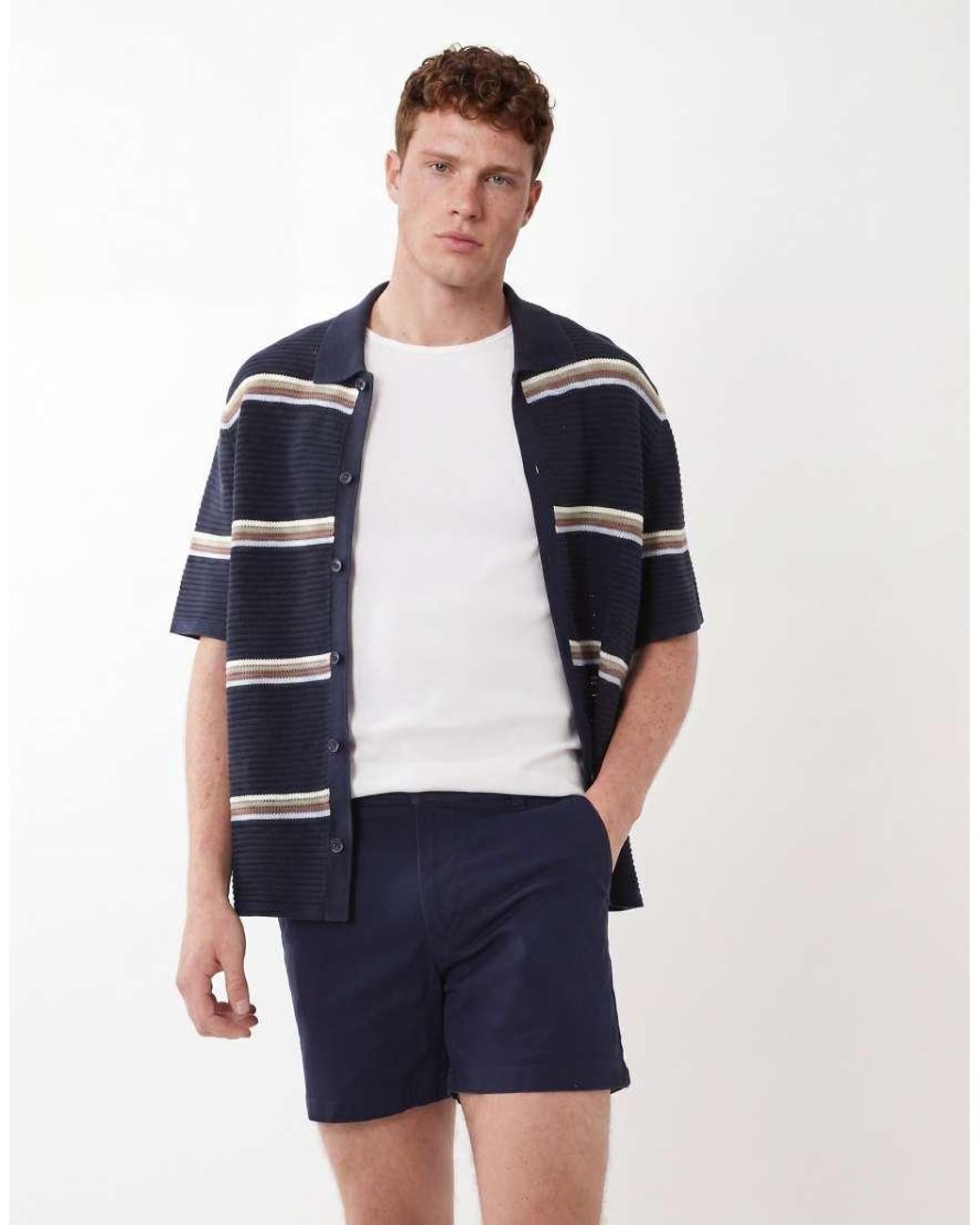 ASOS Blue Skinny Chino Short for men
