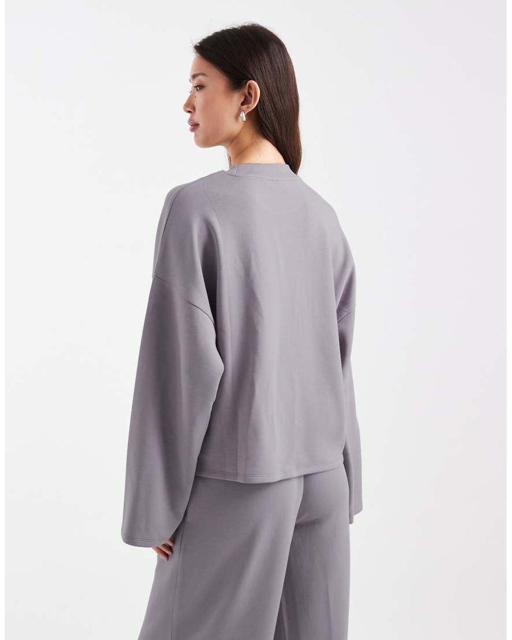 ASOS Purple Cupro Twist Front Sweatshirt