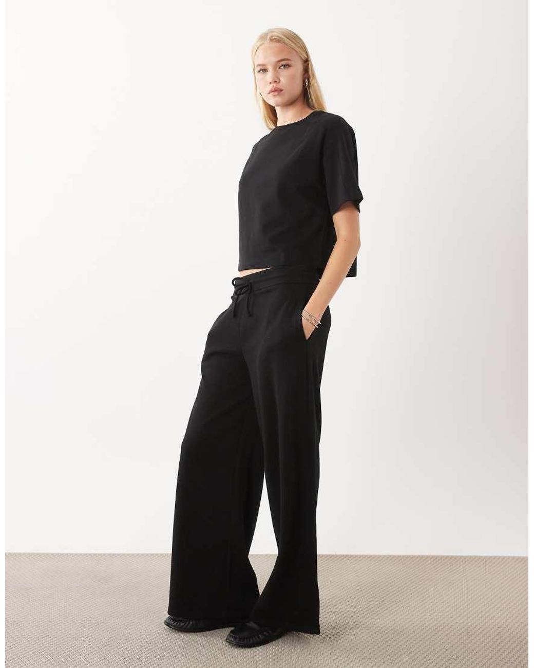 Mango Black Pico Straight Trouser Co-Ord