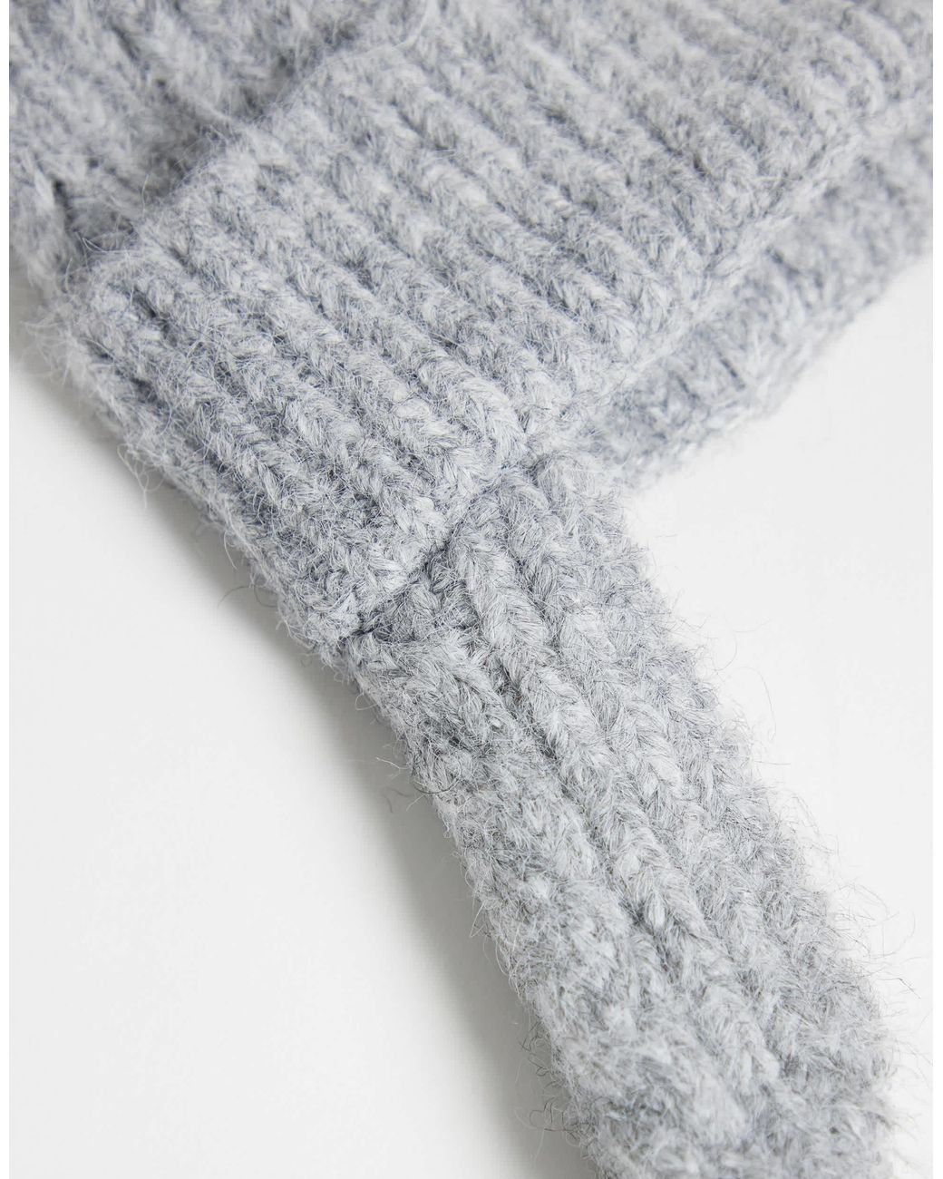 ASOS White Knitted Trapper Hat
