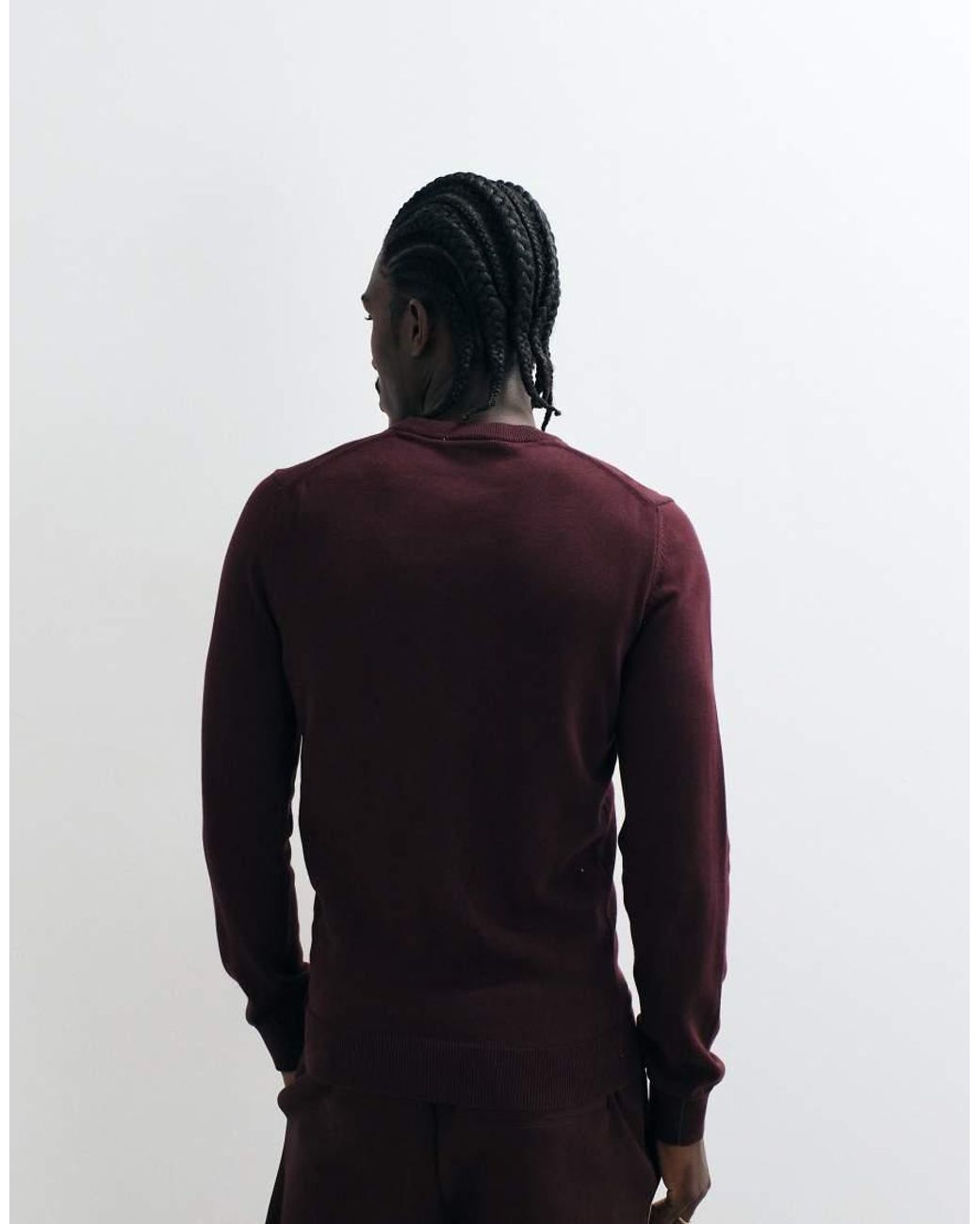Lacoste Blue Knit Cotton Jumper for men