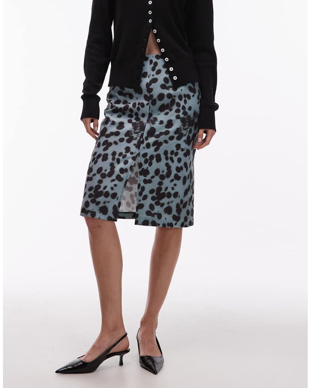 ASOS Blue Midi Skirt