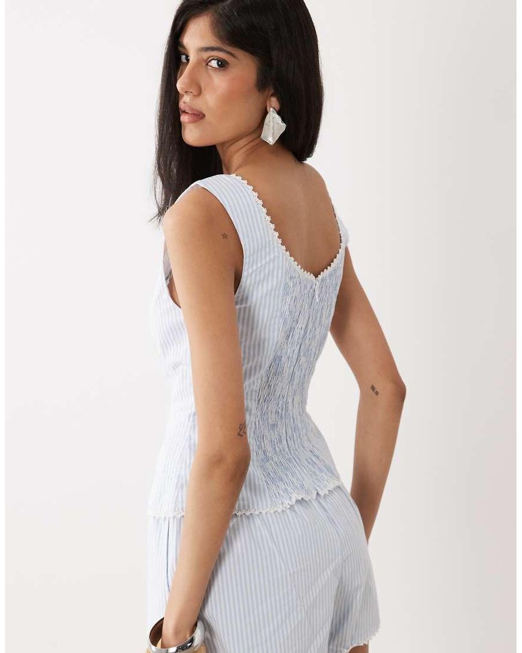 WeWoreWhat Multicolor Mix And Match Scoop Neck Corset Top