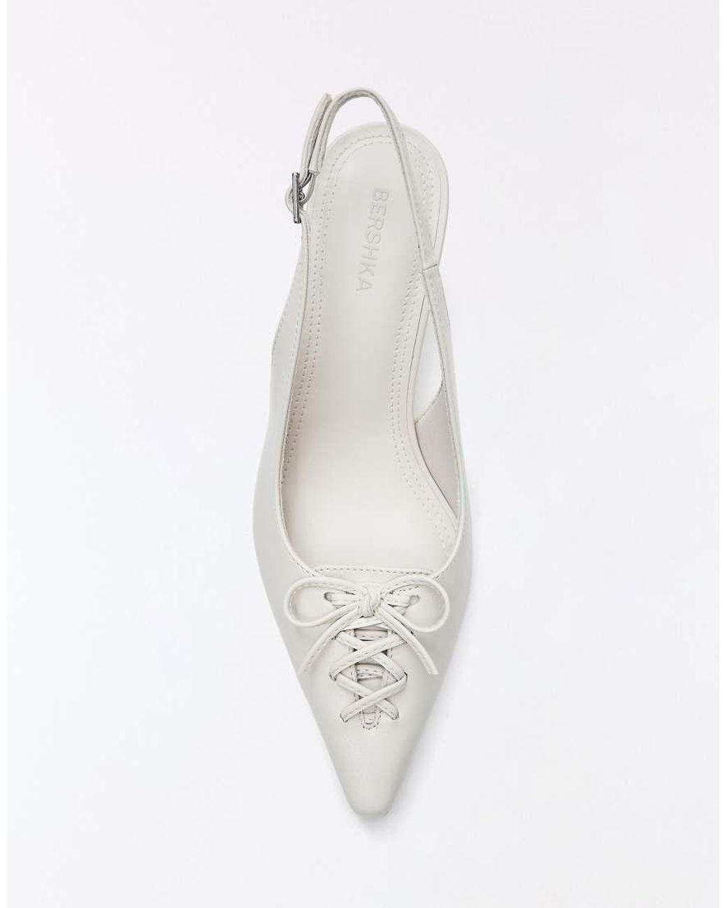 Bershka Blue Kitten Heel Corset Shoes