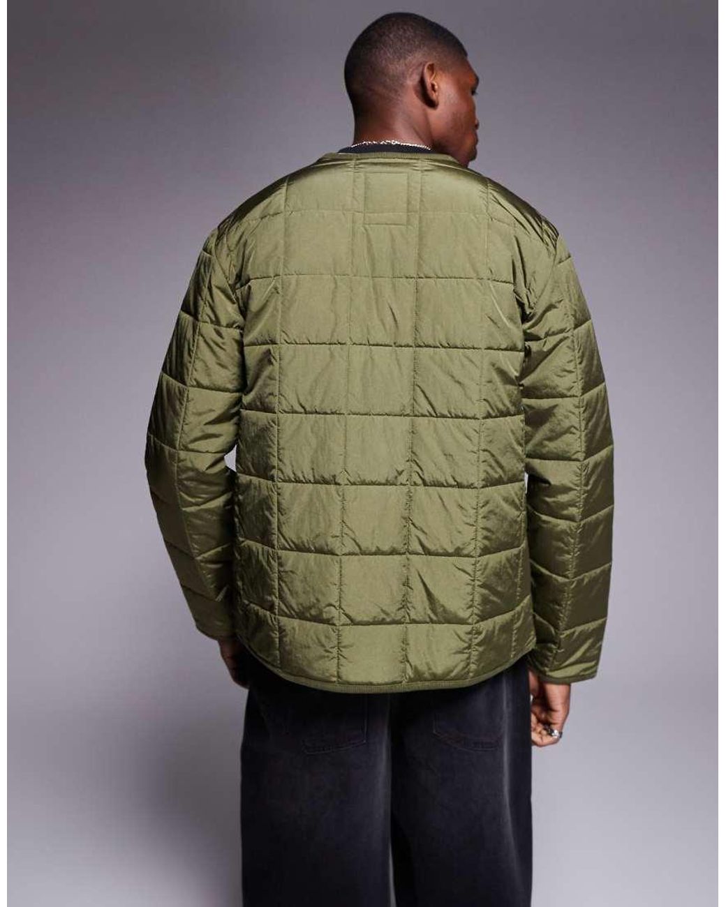 Adidas Originals Green Quilted Jacket for men