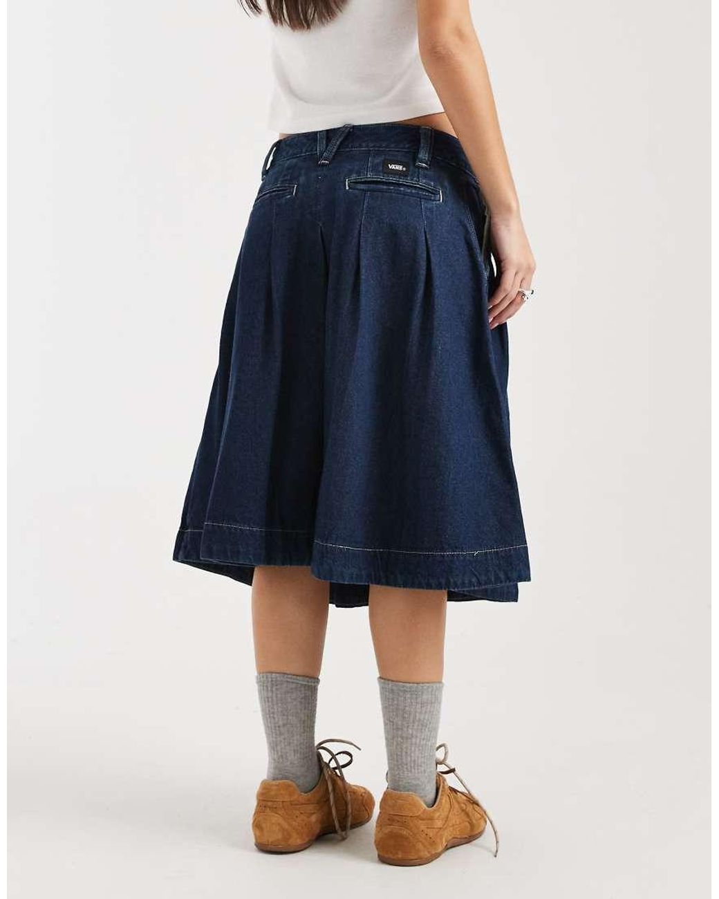 Vans Blue Authentic Chino Denim Skirt Dark