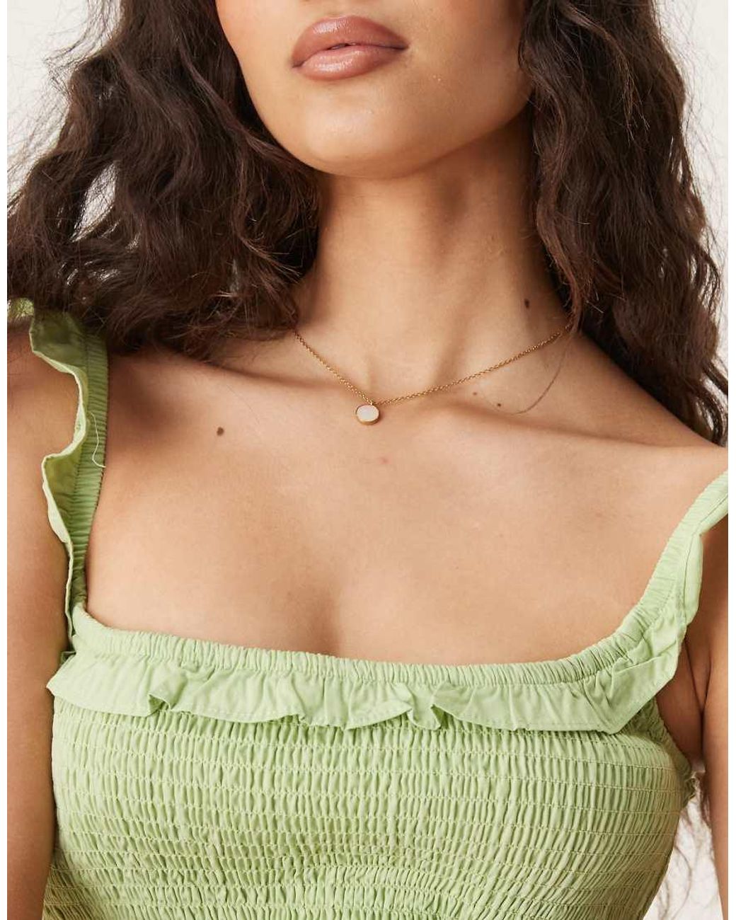 Glamorous Green Square Neck Mini Dress