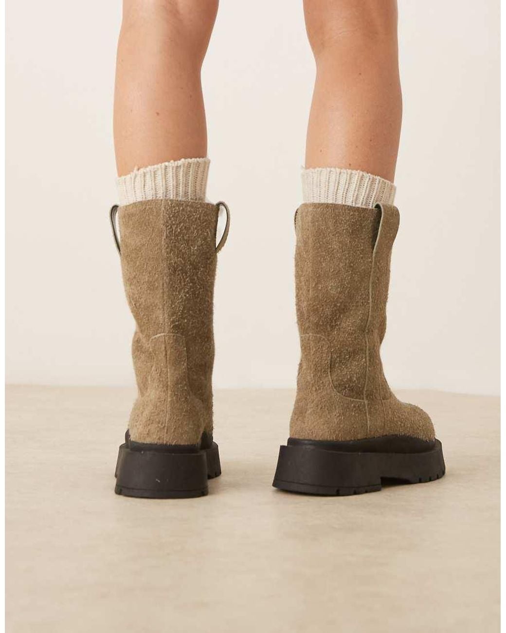 ASOS Natural Coast Chunky Pull On Boots