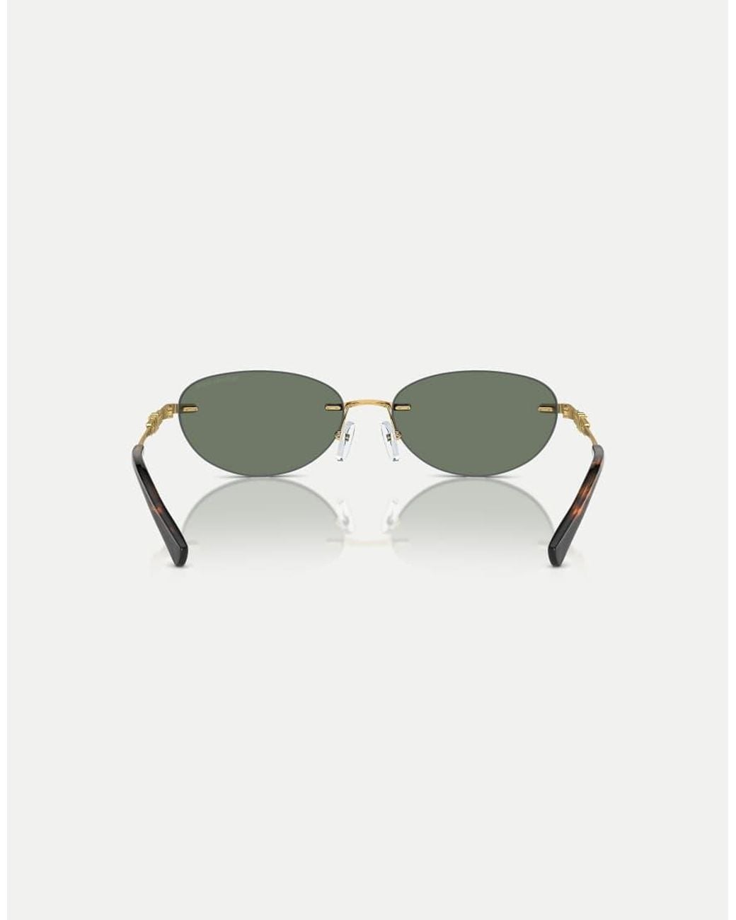 Michael Kors Green Manchester Oval Sunglasses With Lens
