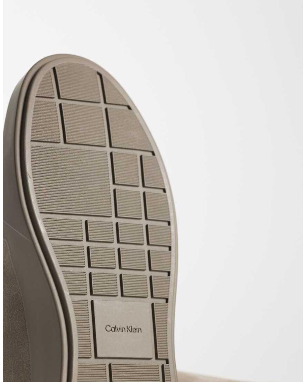 Calvin Klein Green Jeans Chunky Suede Cupsole Sneakers for men