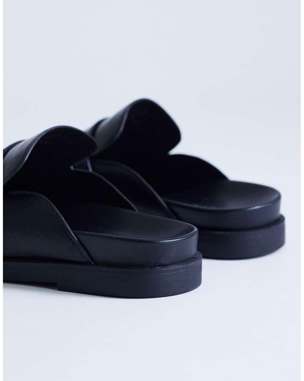TOPSHOP Blue Addie Real Suede Mule Loafer