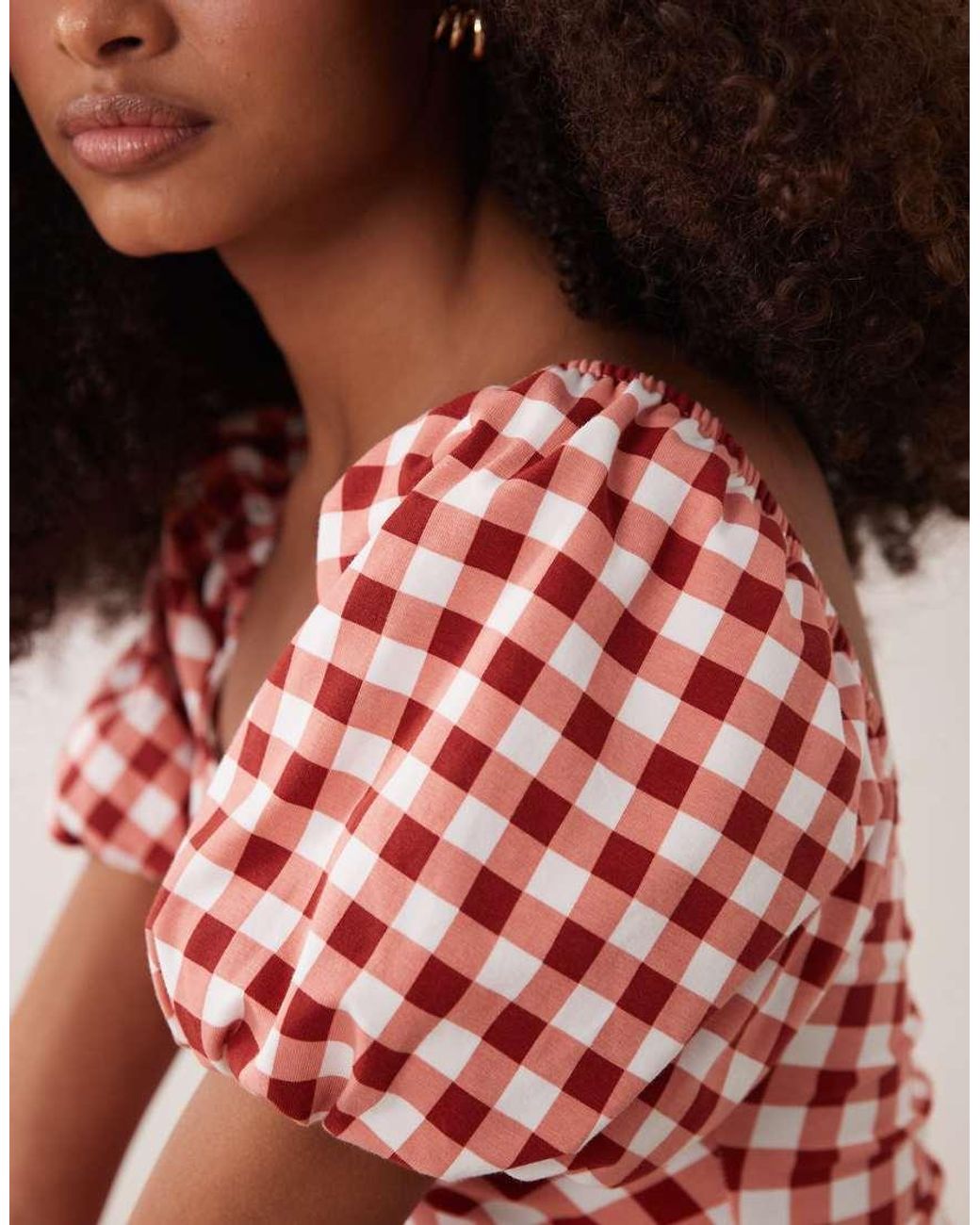 ASOS Red Ruched Front Mini Day Dress