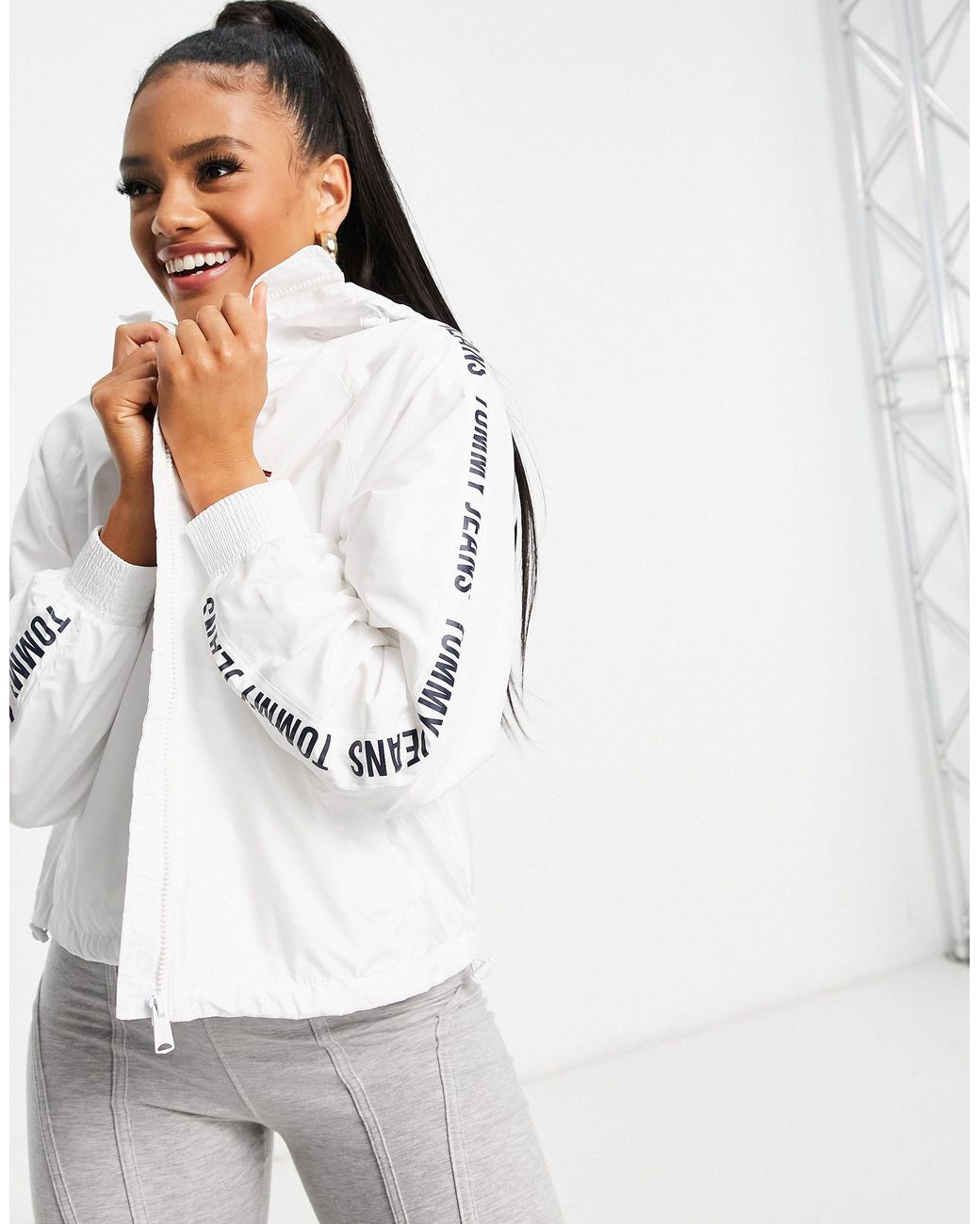 White shop tommy windbreaker