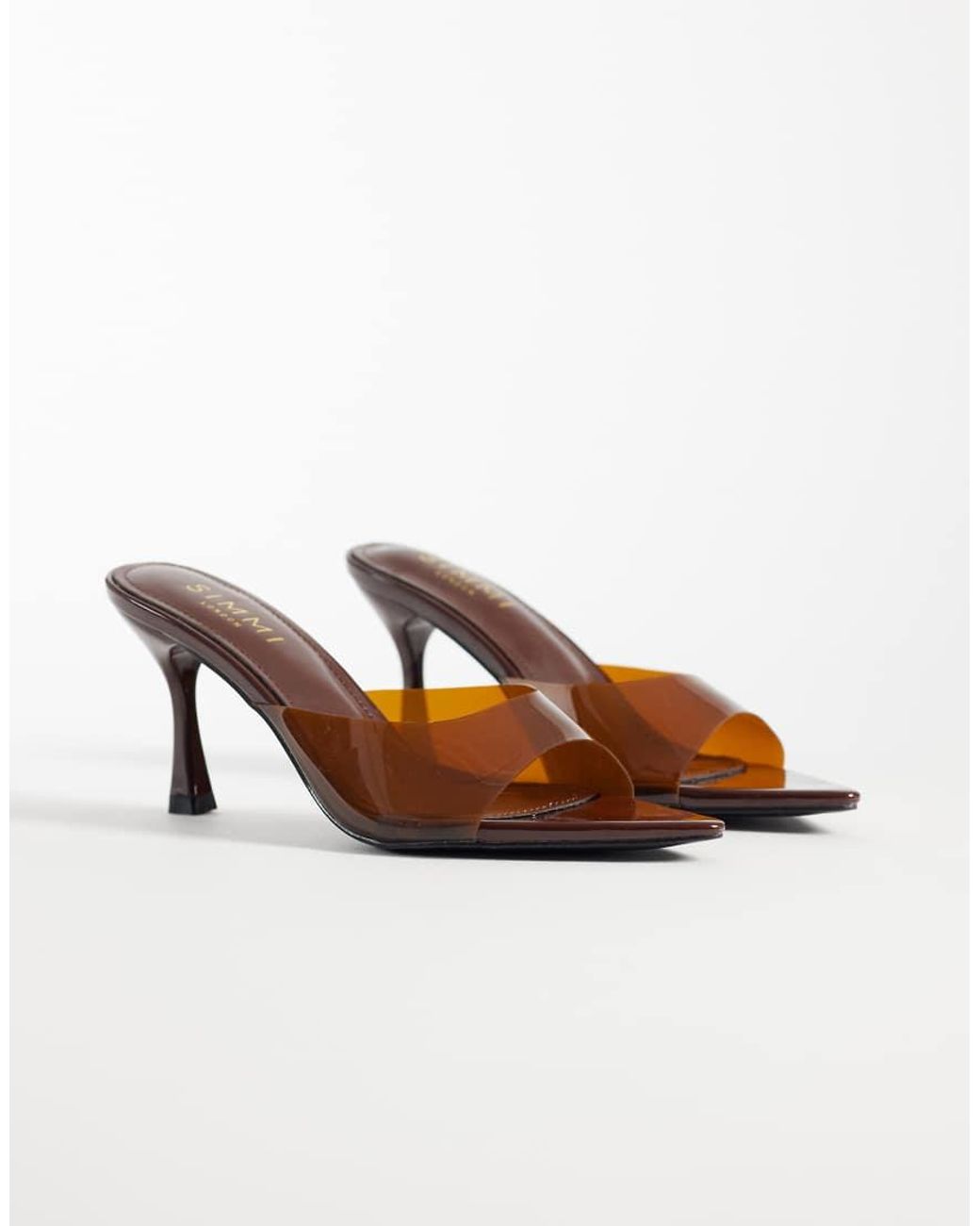 SIMMI White Simmi London Shona Heeled Mule Sandals