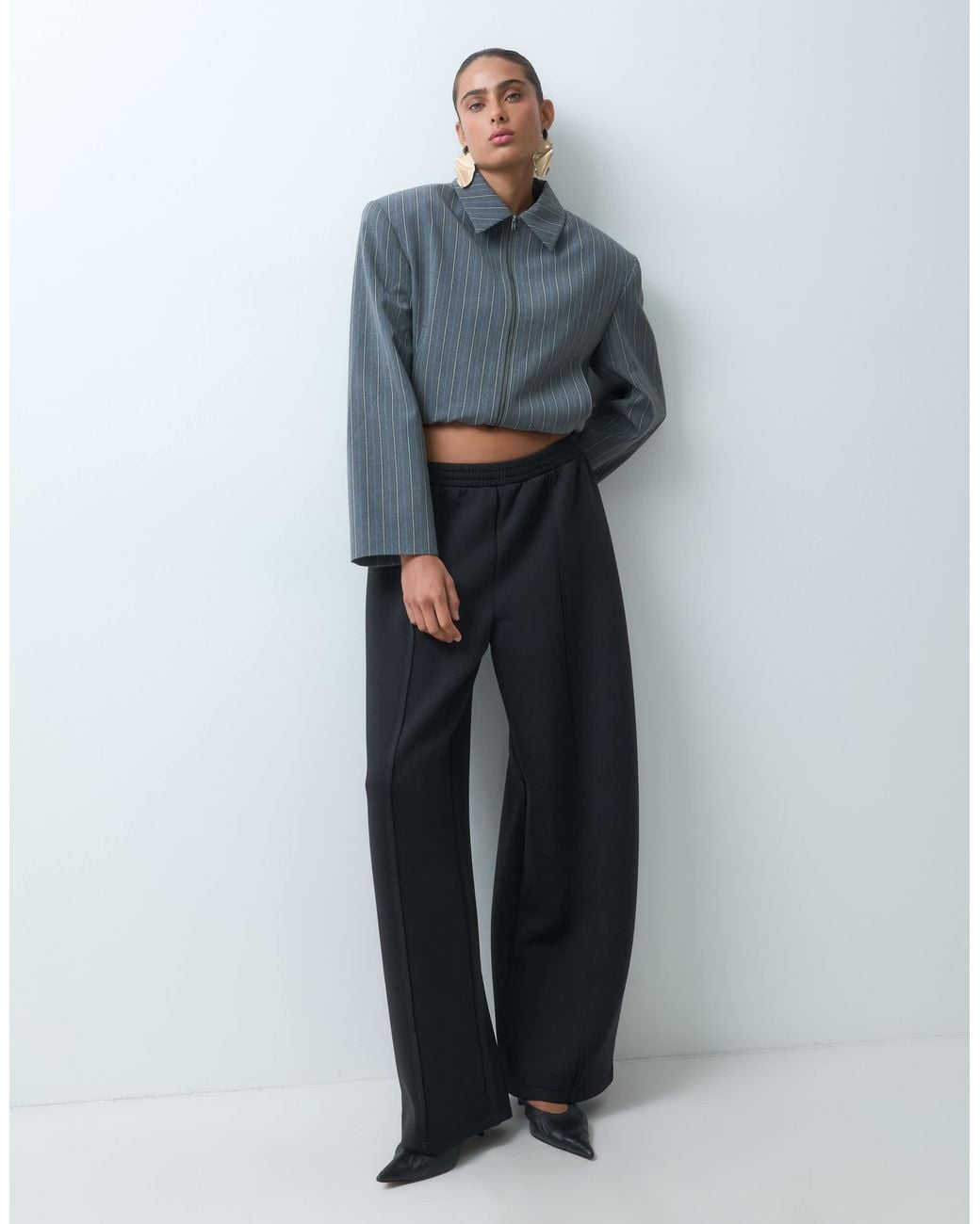 ASOS Blue Oversized Shoulder Bomber Jacket