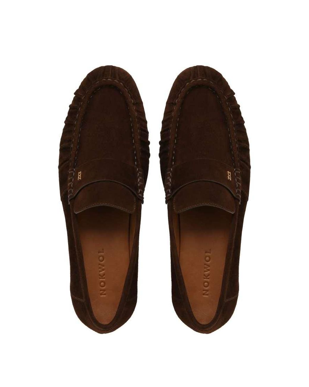 Nokwol Brown Nickle Loafers for men