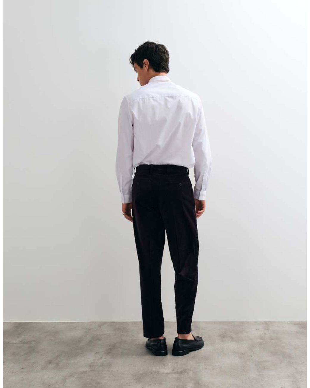ASOS Blue Relaxed Tapered Pleat Front Suit Trousers for men