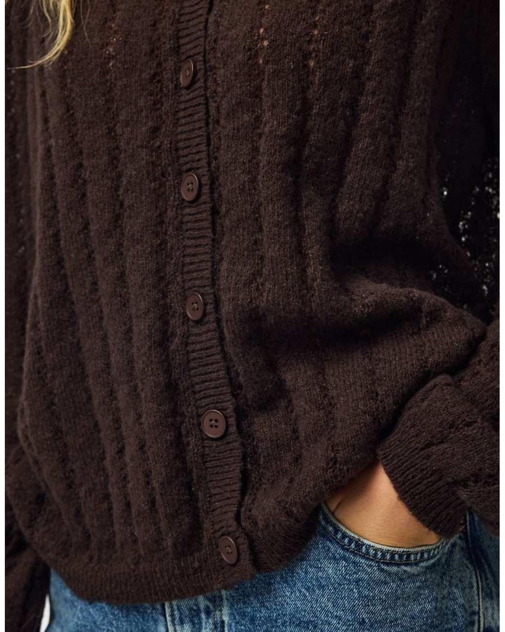 Pieces Black Knitted Cardigan