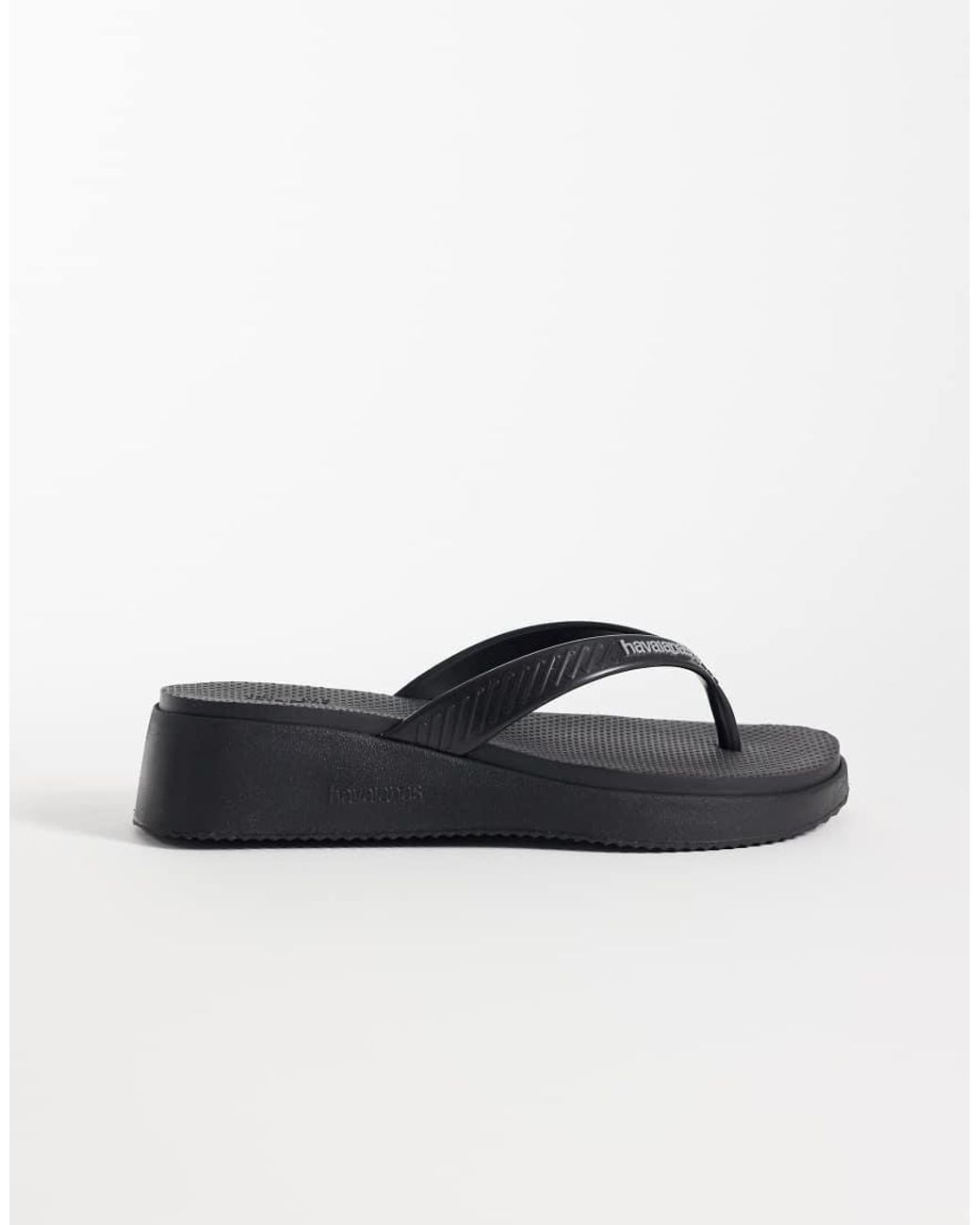 Havaianas Black High Platform Flip Flops