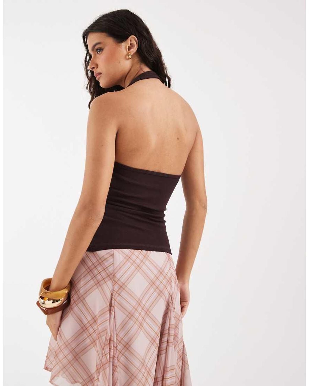 River Island Purple Halterneck Tank Top