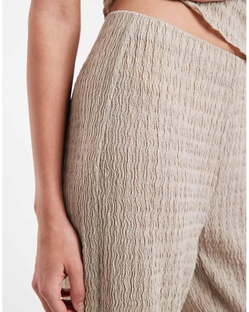 ONLY Natural Textured Trousers Co-ord