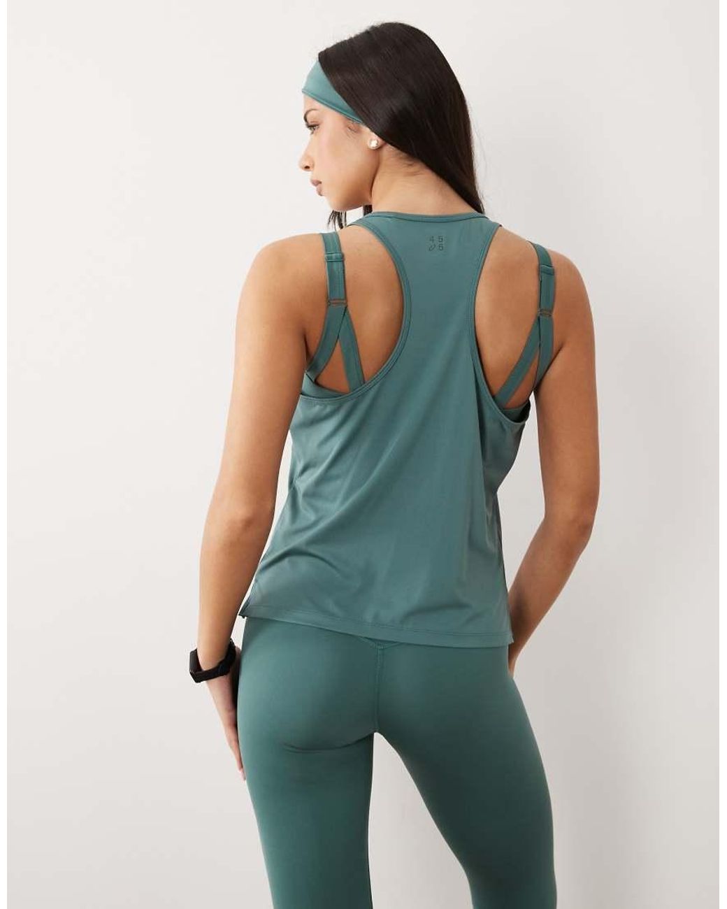 4505 Green Icon Active Quick Dry Throw On Performance Tank Top