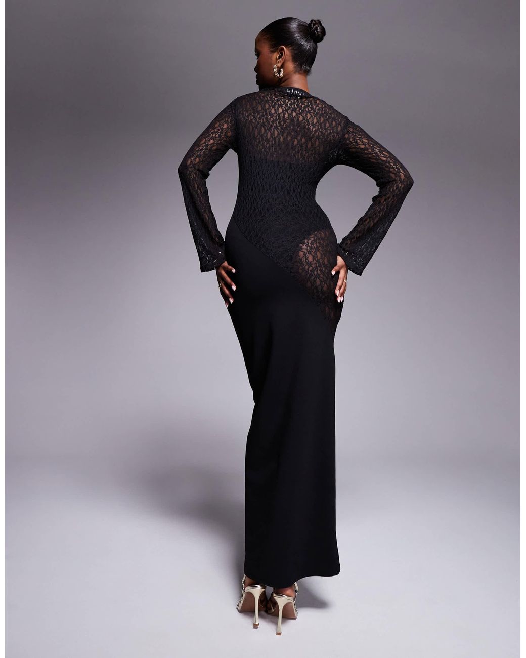 chinese dress ladies Rent Asos Design Flutter Sleeve Maxi Dress With Trailing Floral  Embellishment In Blue main image 0