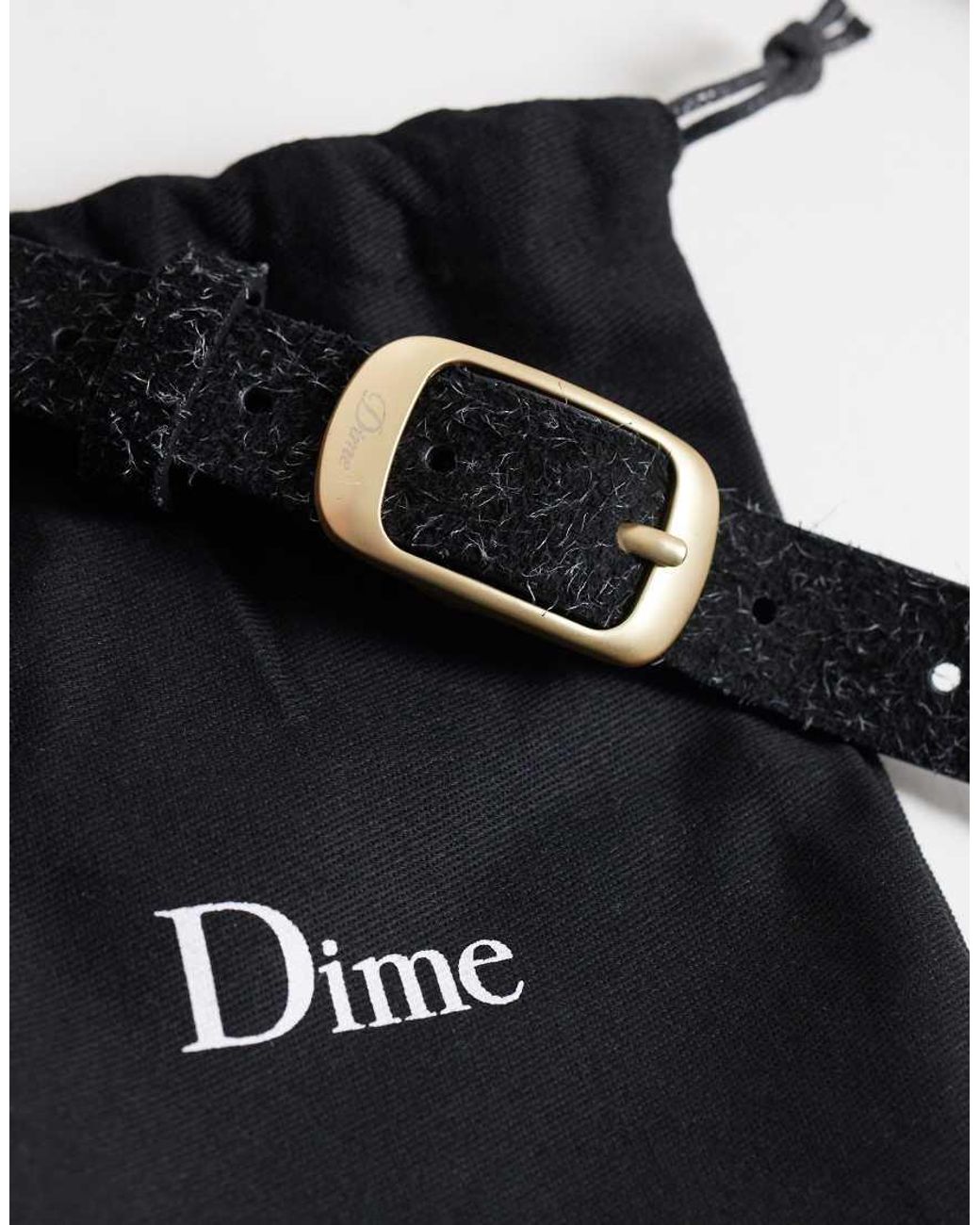 Dime Gray shaggy Textured Leather Belt for men