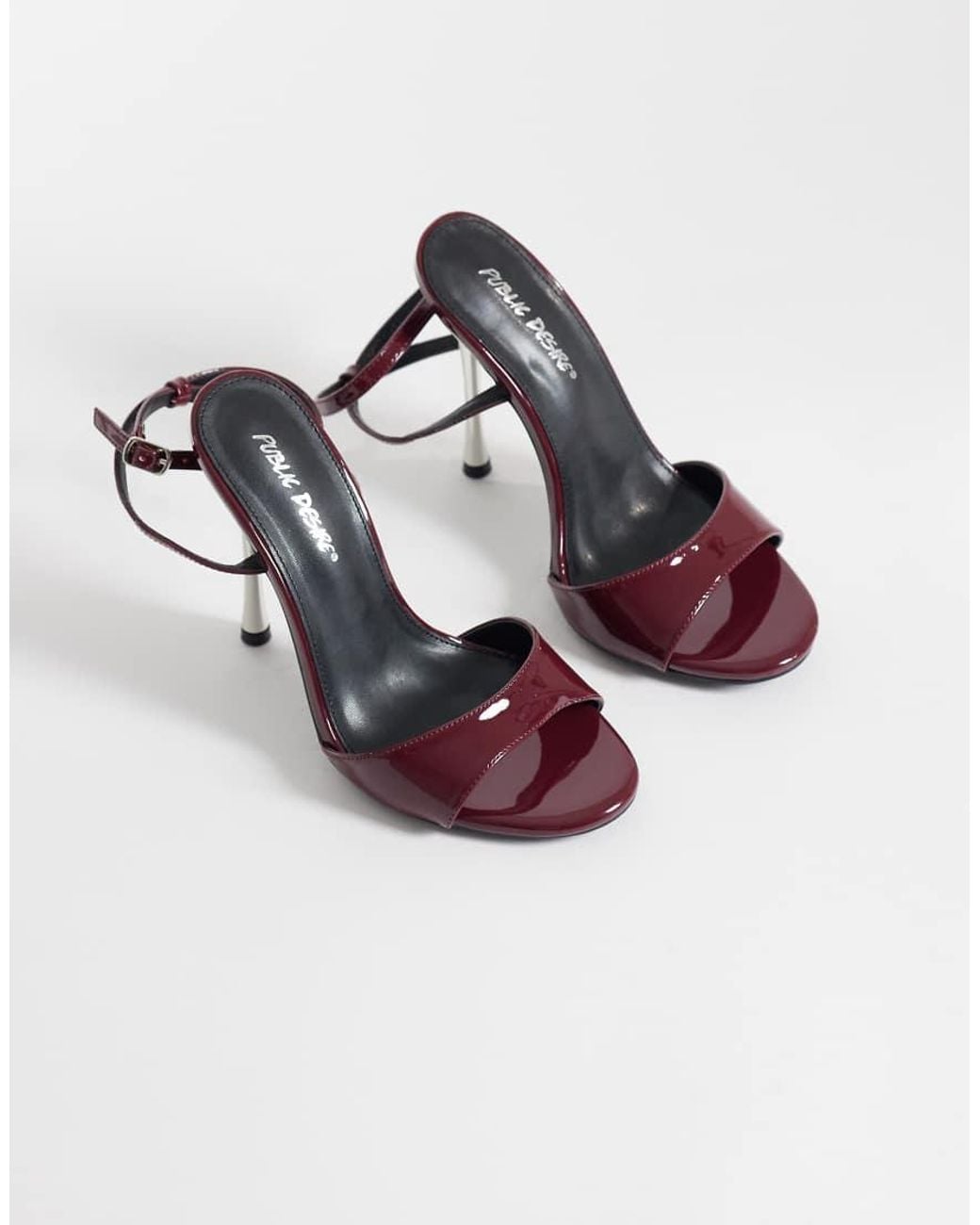 Public Desire Red Brooklyn Heeled Sandals