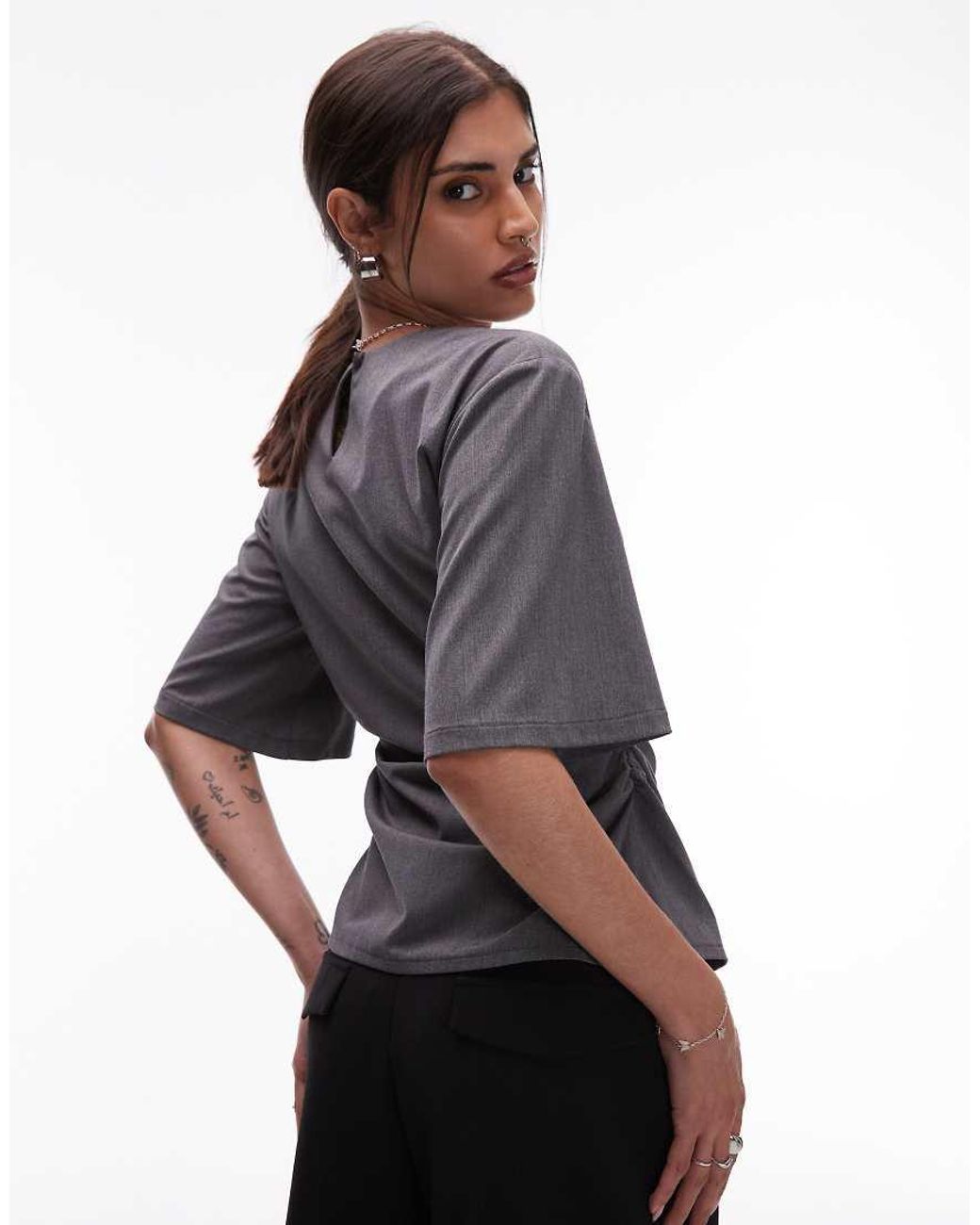 ASOS Multicolor Tailored Cinch Waist T Shirt