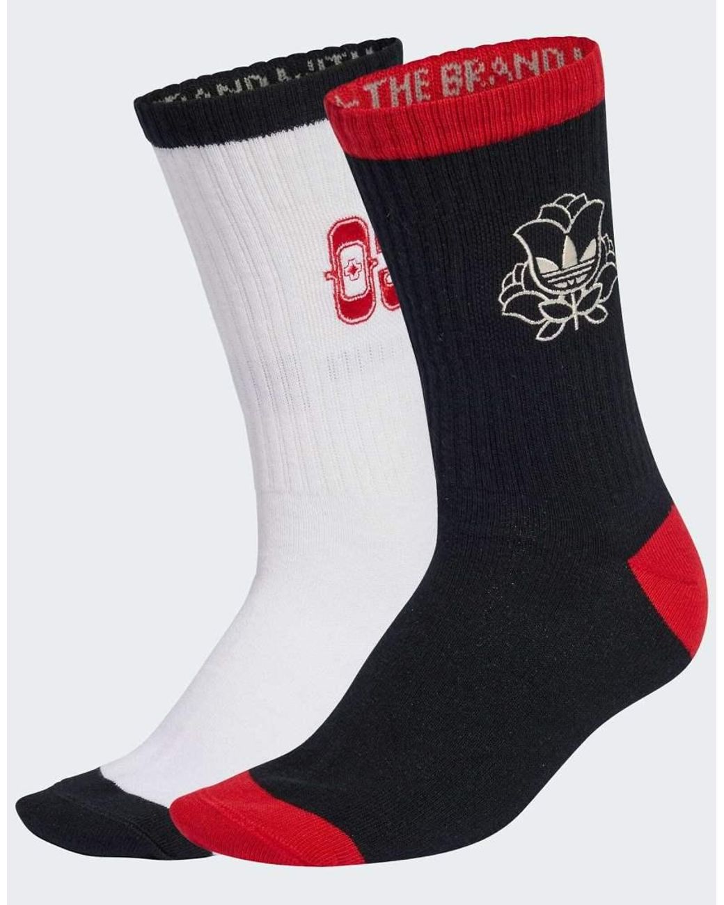 Adidas Originals Black Roses Crew Socks 2 Pairs