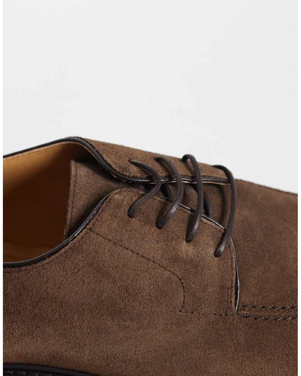 Mango Brown Real Leather Lace Up Brogues for men