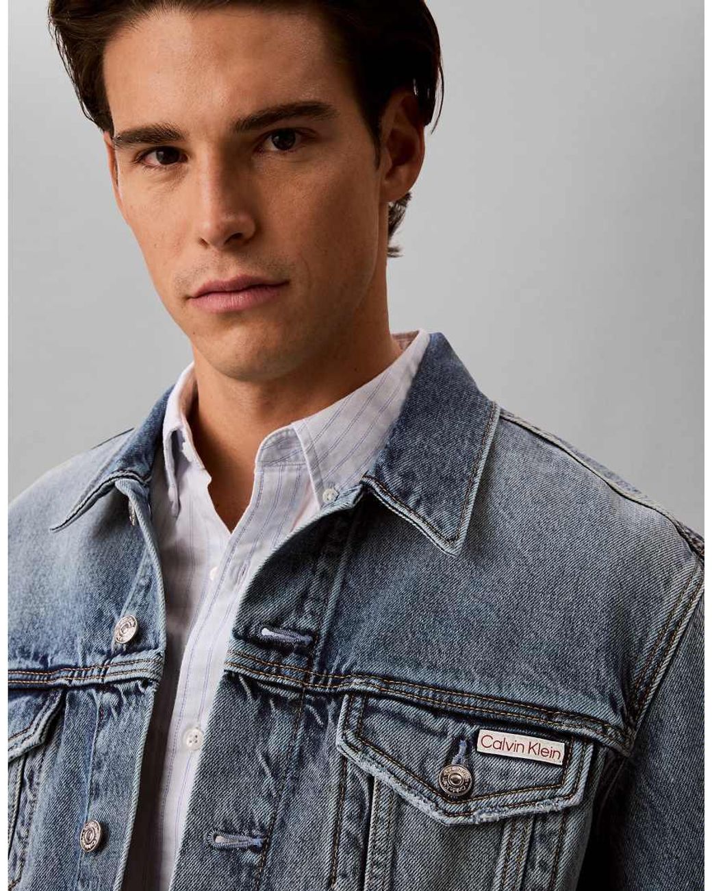 Calvin Klein Blue Denim Trucker Jacket for men