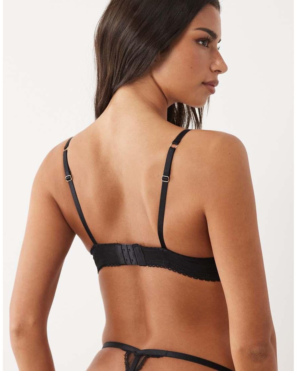 ASOS Brown Lola Lace Tanga Thong With T Back