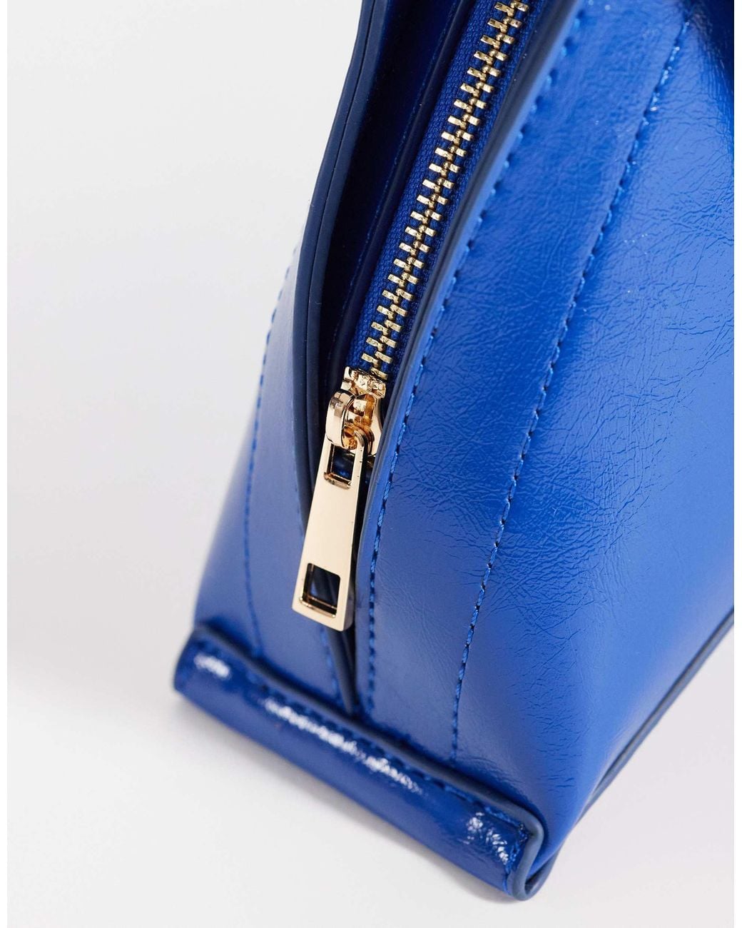 ASOS Blue Structured Mini Croissant Clutch Bag