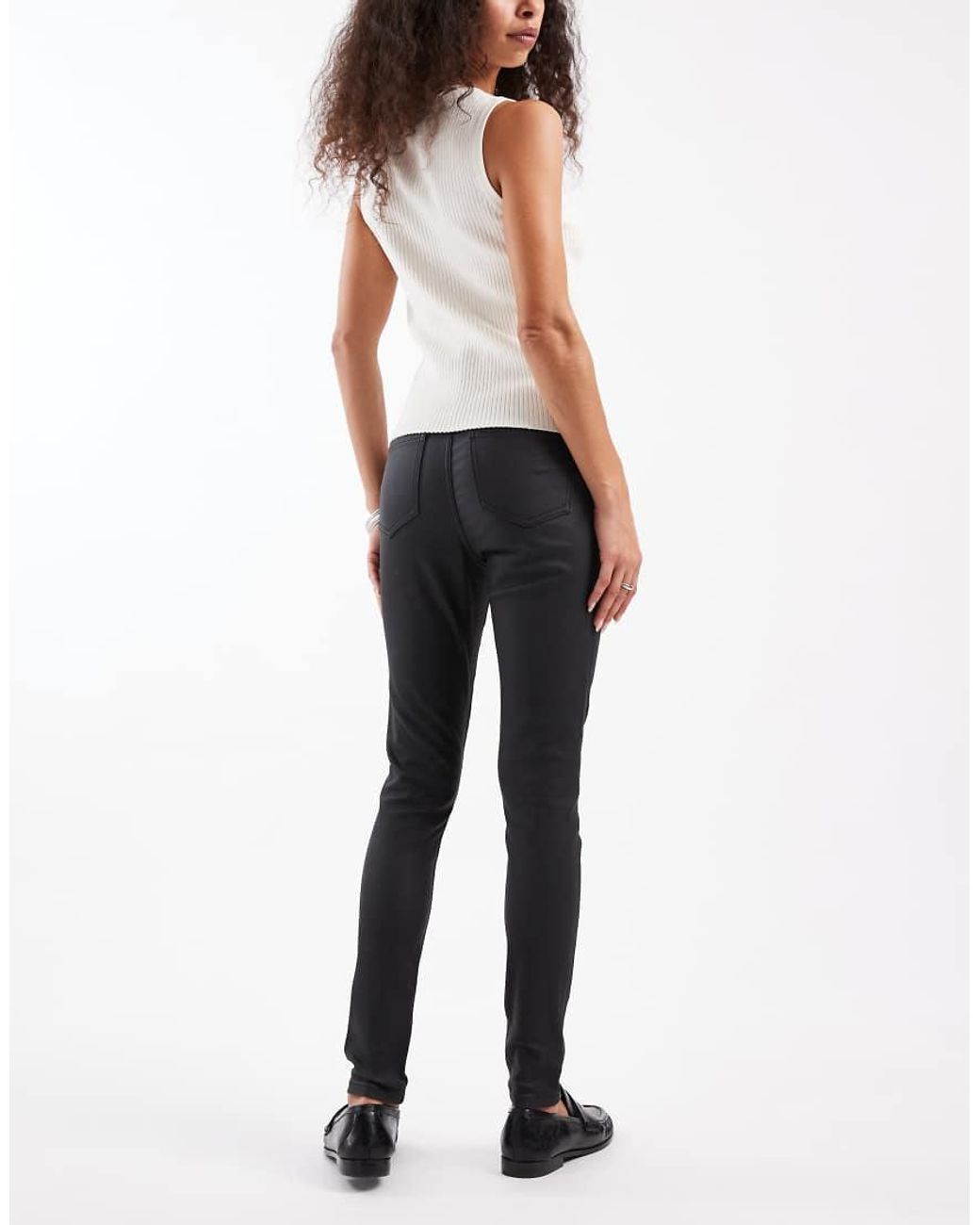 New Look Black Coated Skinny Jeans