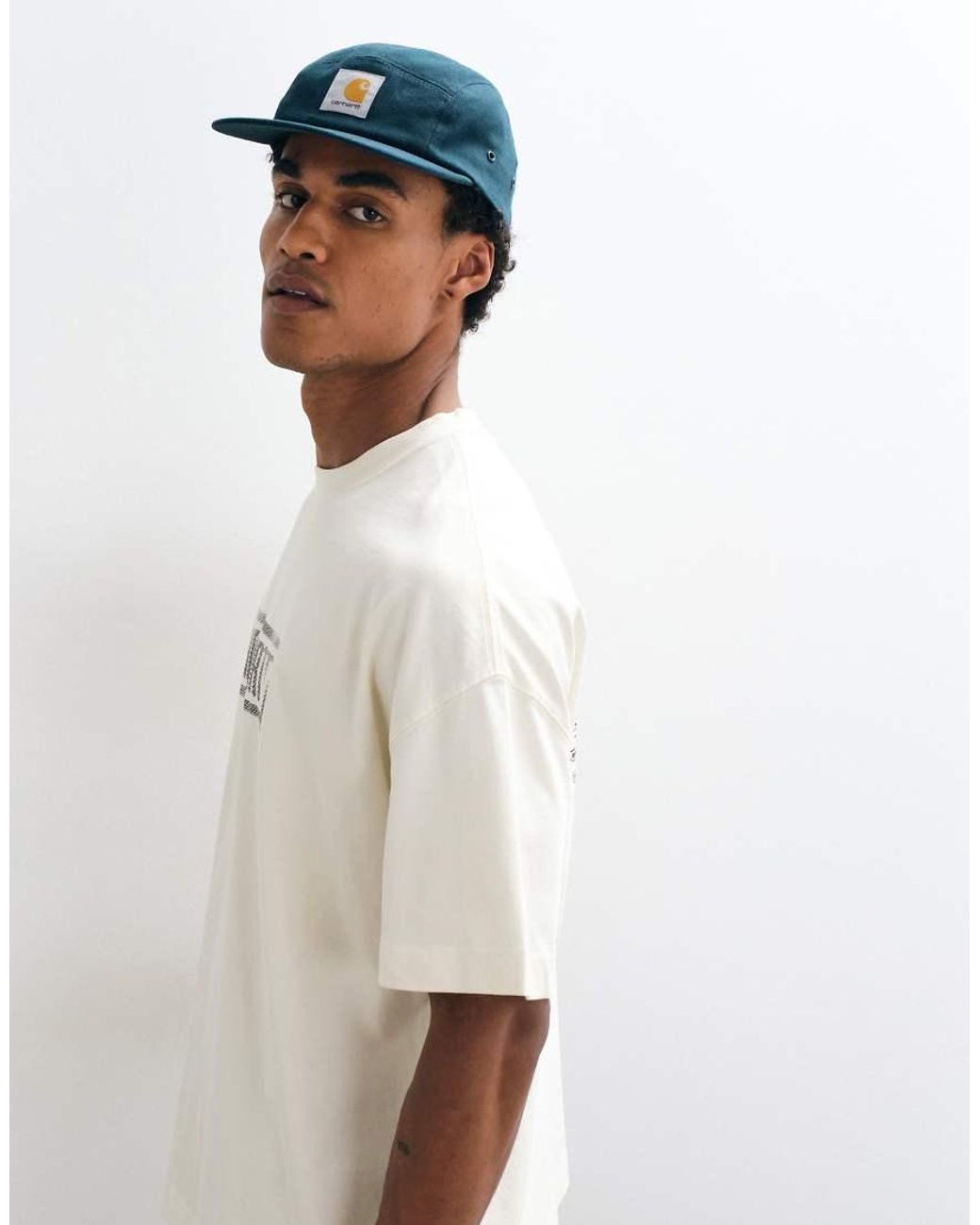 Carhartt White Bricky Front Graphic T-Shirt for men